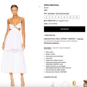 Bardot willow midi dress